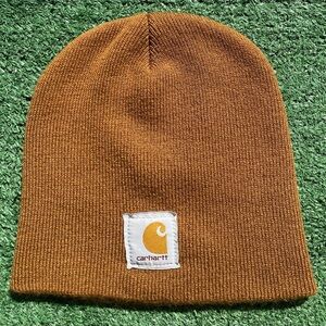 Vintage Carhartt Knit Beanie Hat Brown